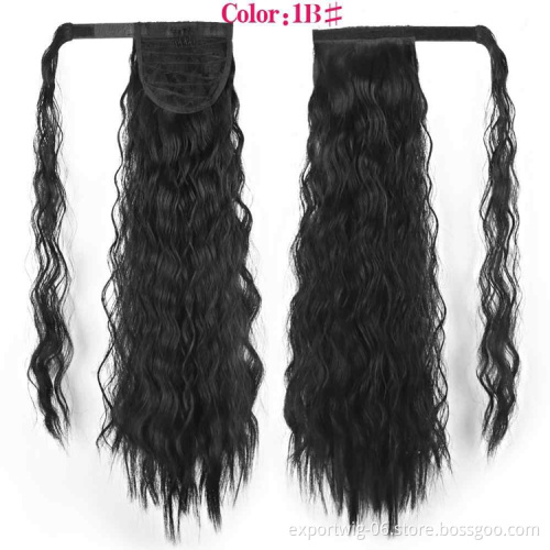 Long Afro Curly Ponytail Synthetic Hairpiece Pony Tail Hair Piece For Women Clip In Hair Extensions Heat Resistant Drawstring